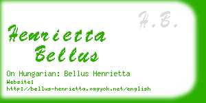 henrietta bellus business card